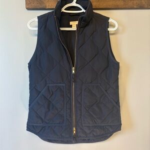 J. Crew Navy Quilted Vest size xxs